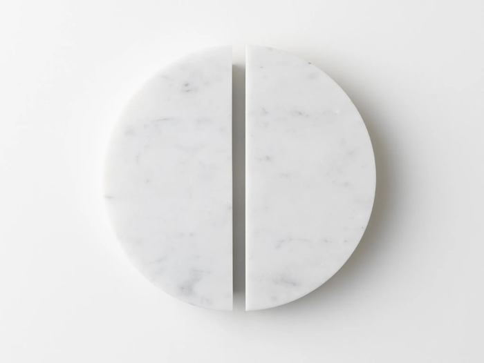 ARC - Carrara marble furniture handle _ Lo & Co Interiors